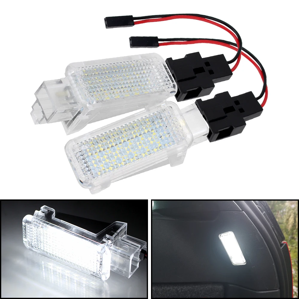 Lampu Bagasi Mobil 12V Untuk Skoda Kodiaq Octavia Mk2 MK3 2 3 Fabia MK1 Lampu LED Interior Mobil Penyimpanan Barang Bawaan Aksesoris Mobil