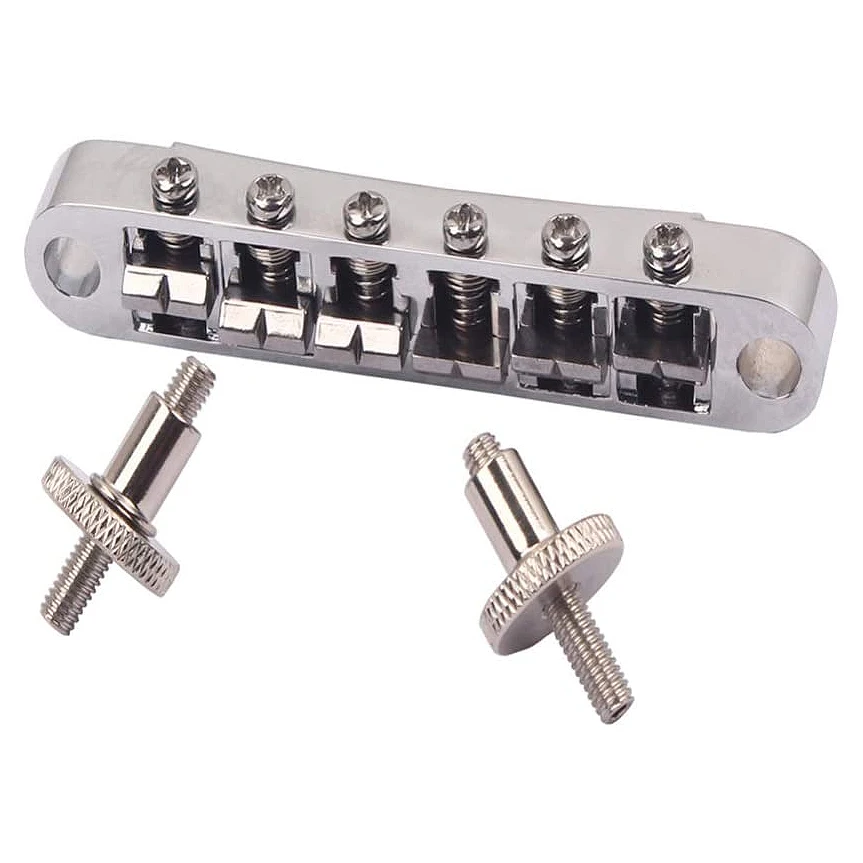 LP Pont RéGler le Pont D'O Matic Chrome RéGlable Chevalet de Guitare Plaqué pour Guitares Remplacement Musical Accessoire