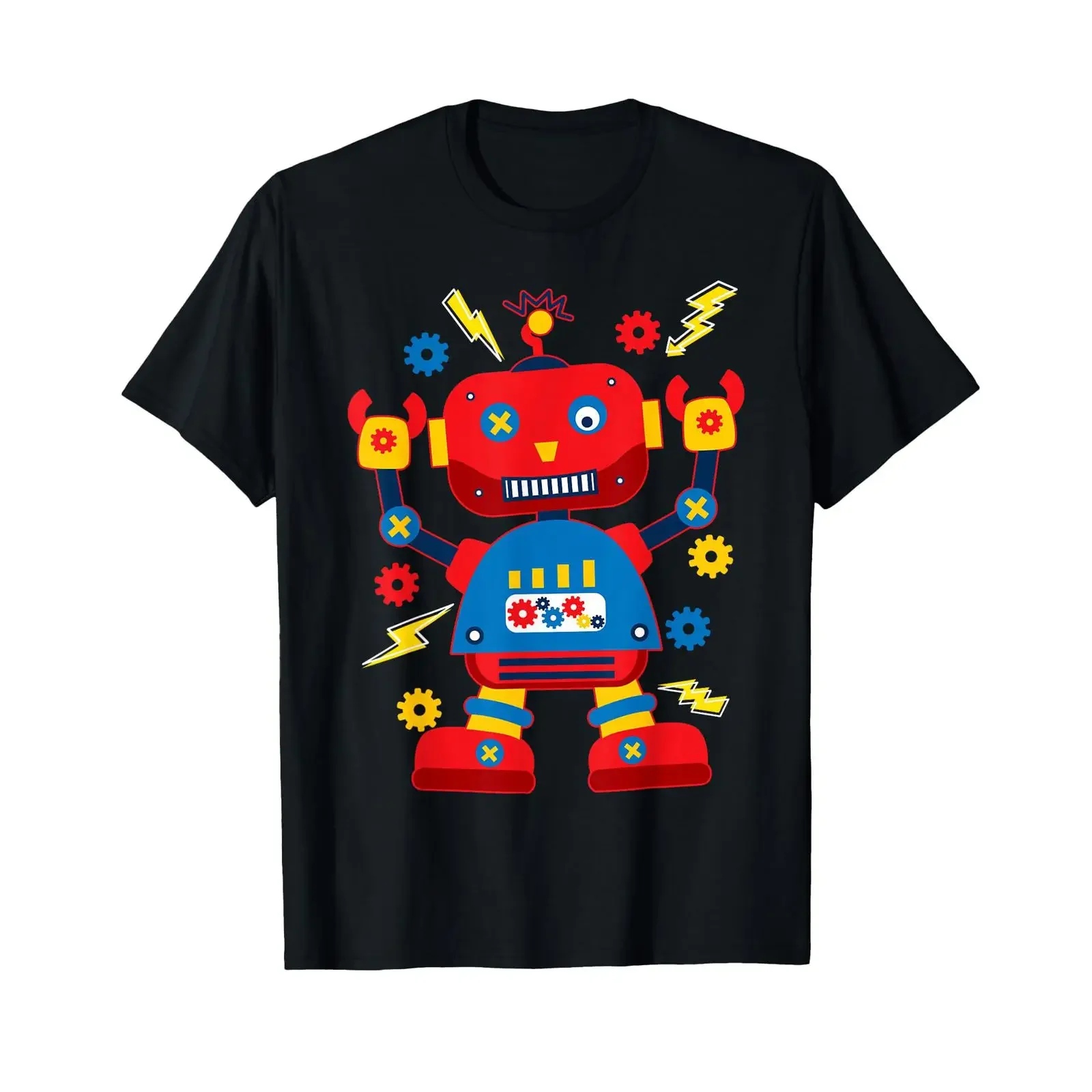 T-shirt pour enfants « Ingénieur Robot Cool », délavé vintage, vêtements de créateur décontractés, élégant, légèrement extensible, tendance, graphique doux.
