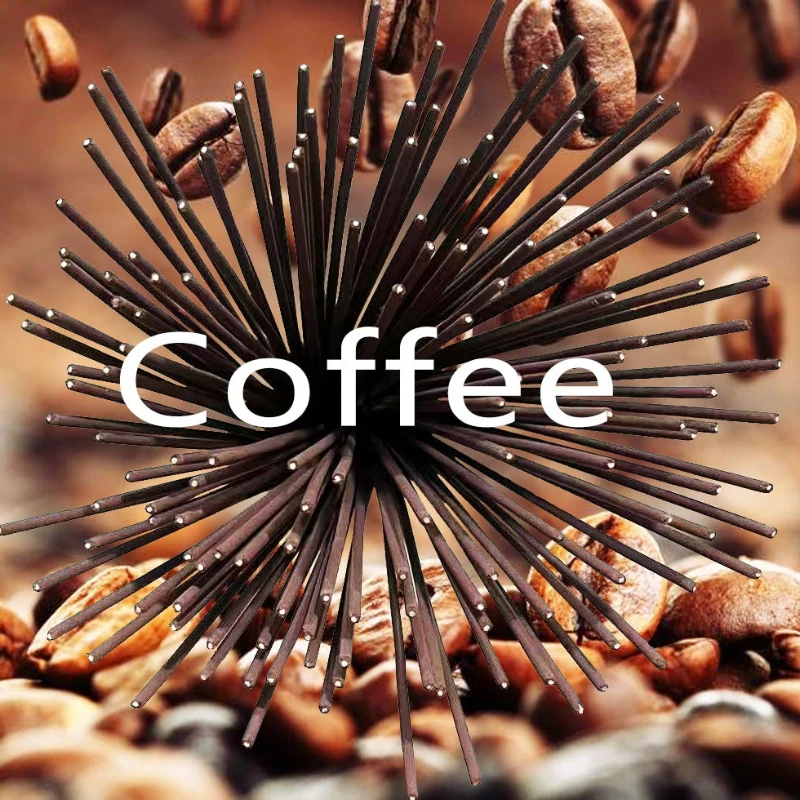 50/100/150/200/250/300 Stück Kaffee-Räucherstäbchen, Hergestellt aus Natürlichem Duftpulver mit Bambus, Erfrischende Aromatherapie für Zuhause und Büro – Detail 4