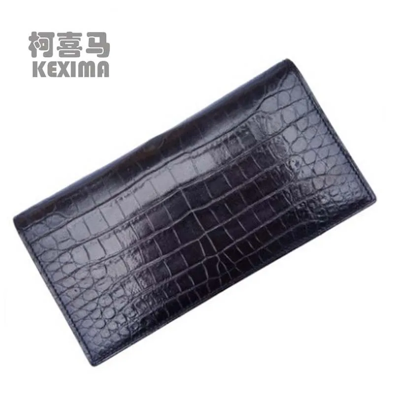 

yongliang new inside and out crocodile skin long purse open crocodile wallet two side crocodile leather men clutch bag