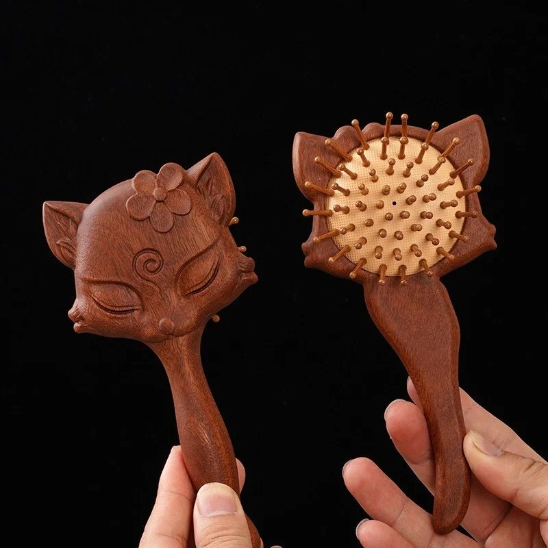 

Уход за волосами в форме животного, воздушная подушка, расческа из сандалового дерева, портативная антистатическая массажная расческа, расческа на воздушной подушке для кожи головы, подарок