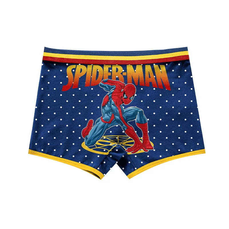 4Pcs/lot New Miniso Spider-Man Children Underpant Marvel Series Breathable Brie Boy Underwear Cotton Boxer Shorts Christmas Gift