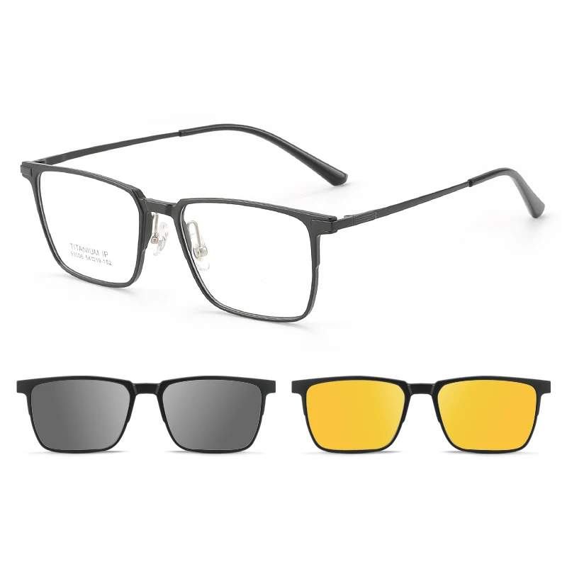Gmei 93006 Optical Frame Titanium Square Black 3