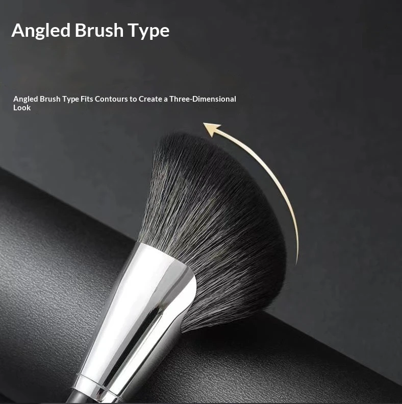 Portable No 72 Sickle Contour Brush Soft Dense Synthetic Bristles Small Size for Travel & Daily Makeup Touch-Ups
