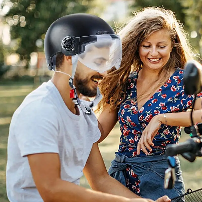 Half Bike Helmets Shock-Absorbing Half-Helmets For Men Women Adult Helmets For Mountain Road Ebikes Electric Scooter Skating