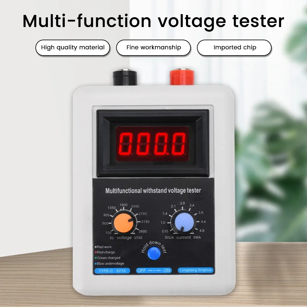 DC0V-3500V Mini Digital Voltmeter IGBT Transistor Tester Diode MOS Transistor 700mAh Li-ion Battery Pressure Resistance Tester