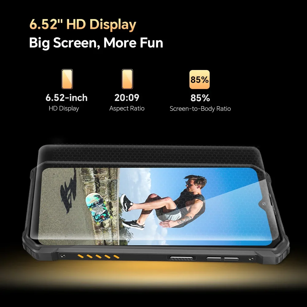OUKITEL WP23 Plus Waterproof Smartphone 24GB+256GB 10600mAh Battery 6.52-inch Screen Android 14 Phone