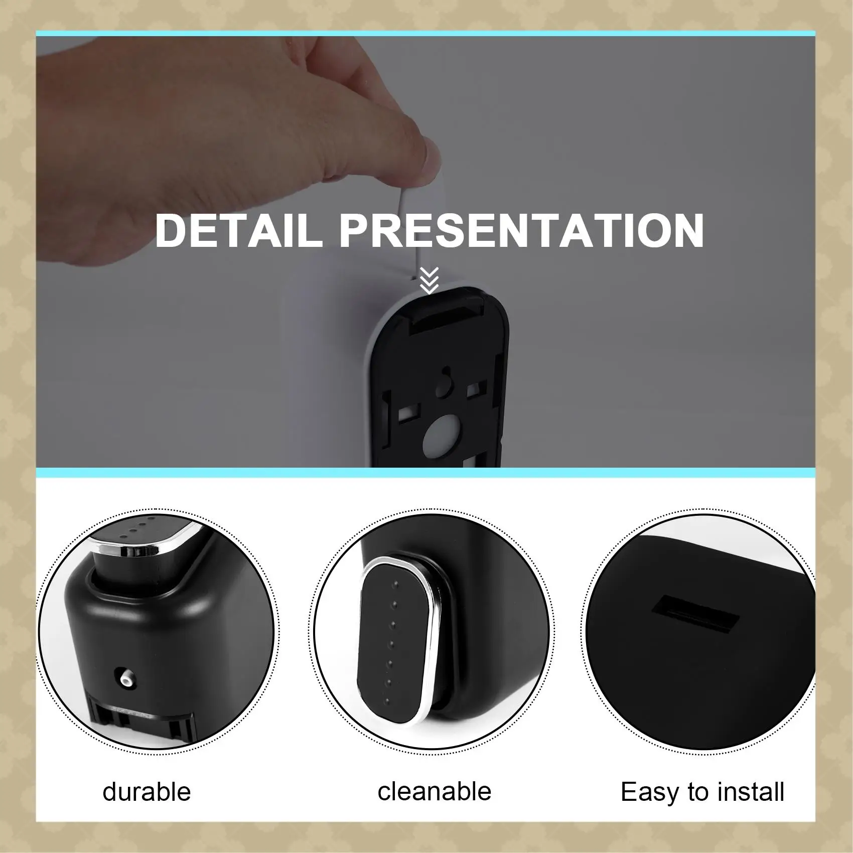 

AB45 дозатор мыла настенное крепление, 350 мл жидкий шампунь для рук, гель для душа, диспенсер для ванной комнаты, кухни, офиса