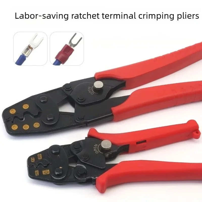 

CLE-2MA Terminal Crimping Pliers Cold Press Plier for OT/UT Bare Insulated Copper Lug , Electrical Wire Connection Crimp Tool