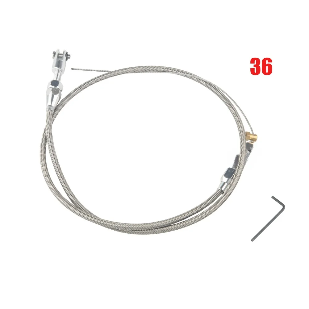 Heavy Duty Stainless Steel Throttle Cable 36 Inch 24 Inch For LS1 Engine Swap Kits Smooth Response For Braided Design Auto Part