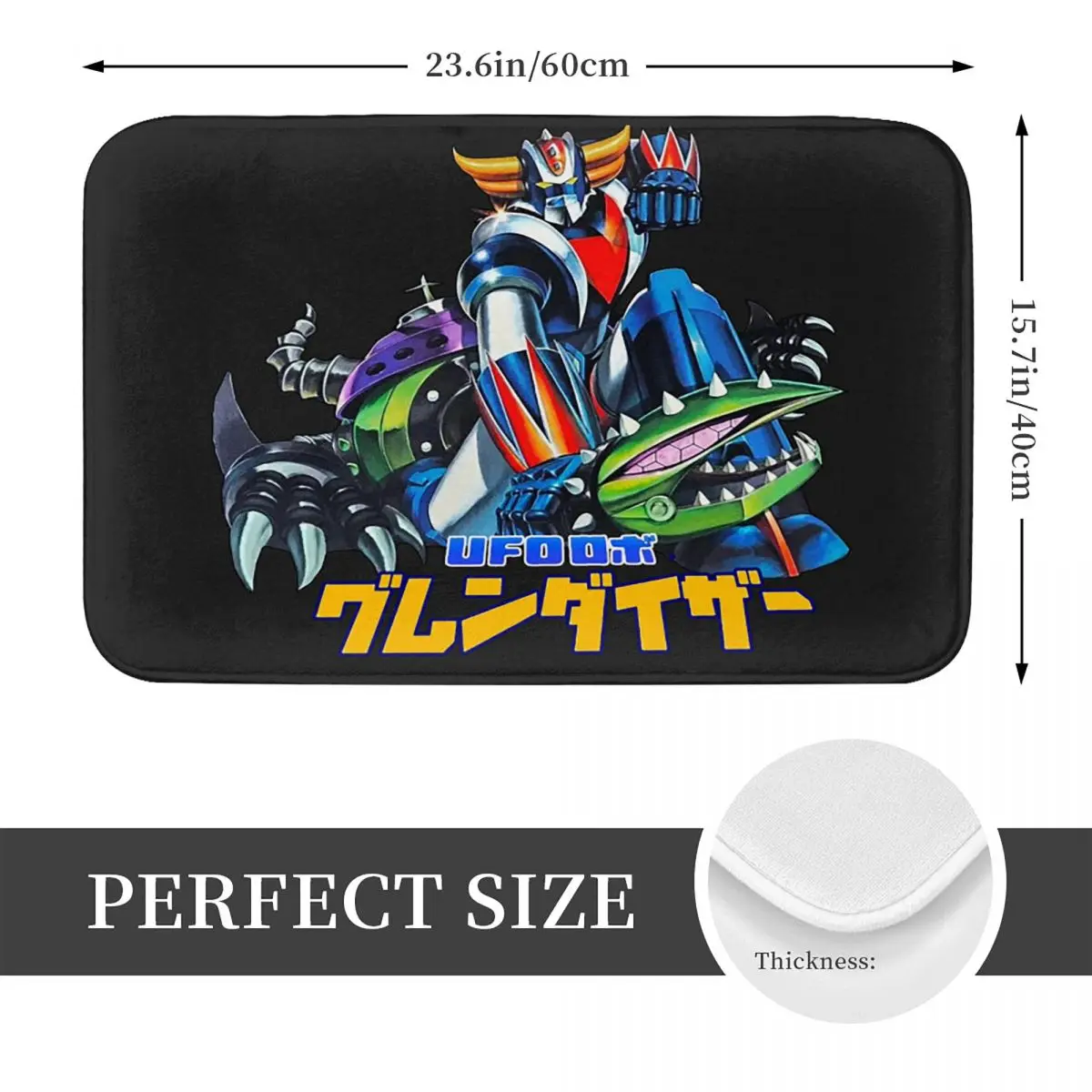 Cartoon Goldorak Grendizer Non-slip Doormat Floor Mat Water oil proof Carpet Rug for Kitchen Entrance Home Bathroom Footpad Mats