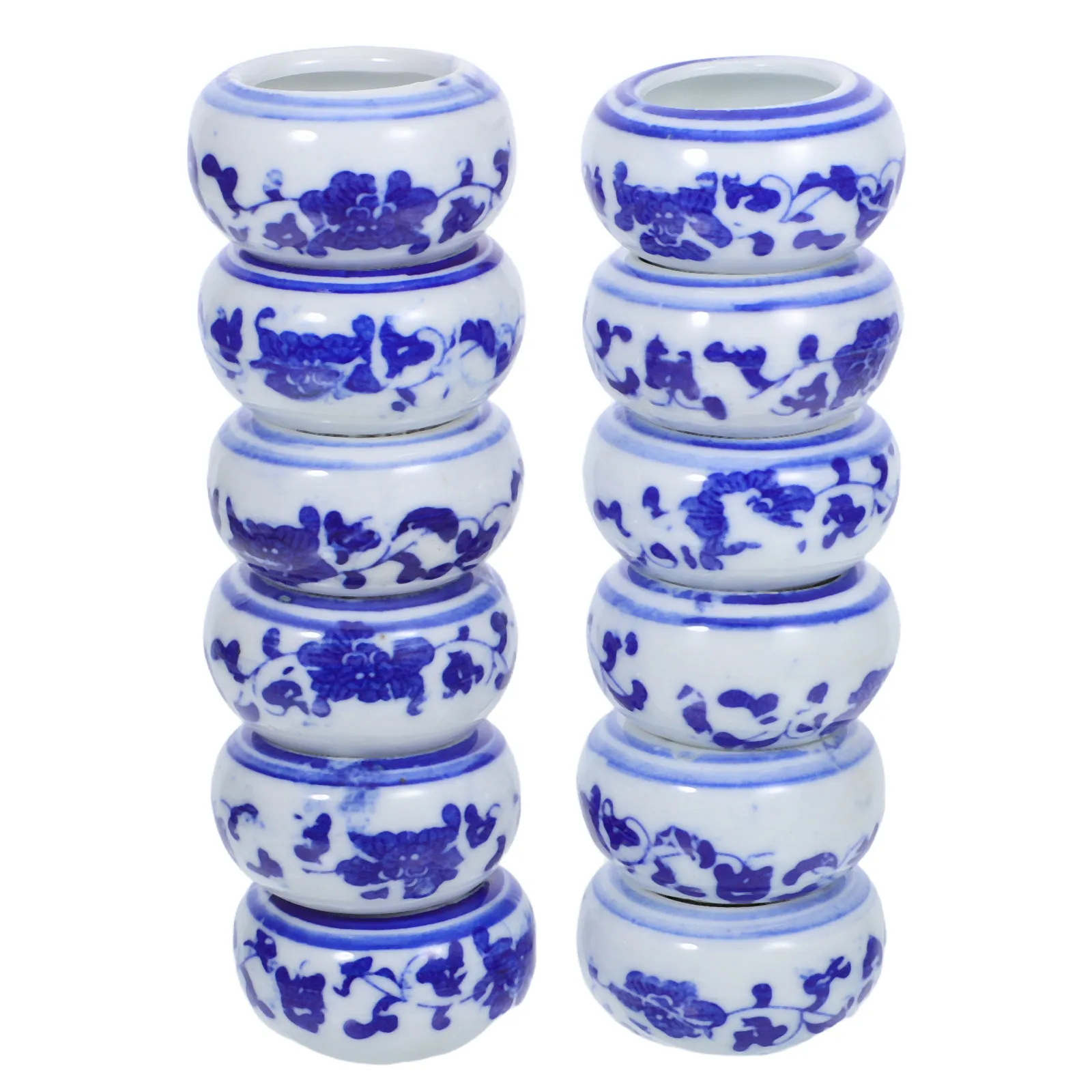 12Pcs Multi-Functional Ceramic Ink Plate Smooth Portable Calligraphy Painting Ink Bowl Stationery Supply Home