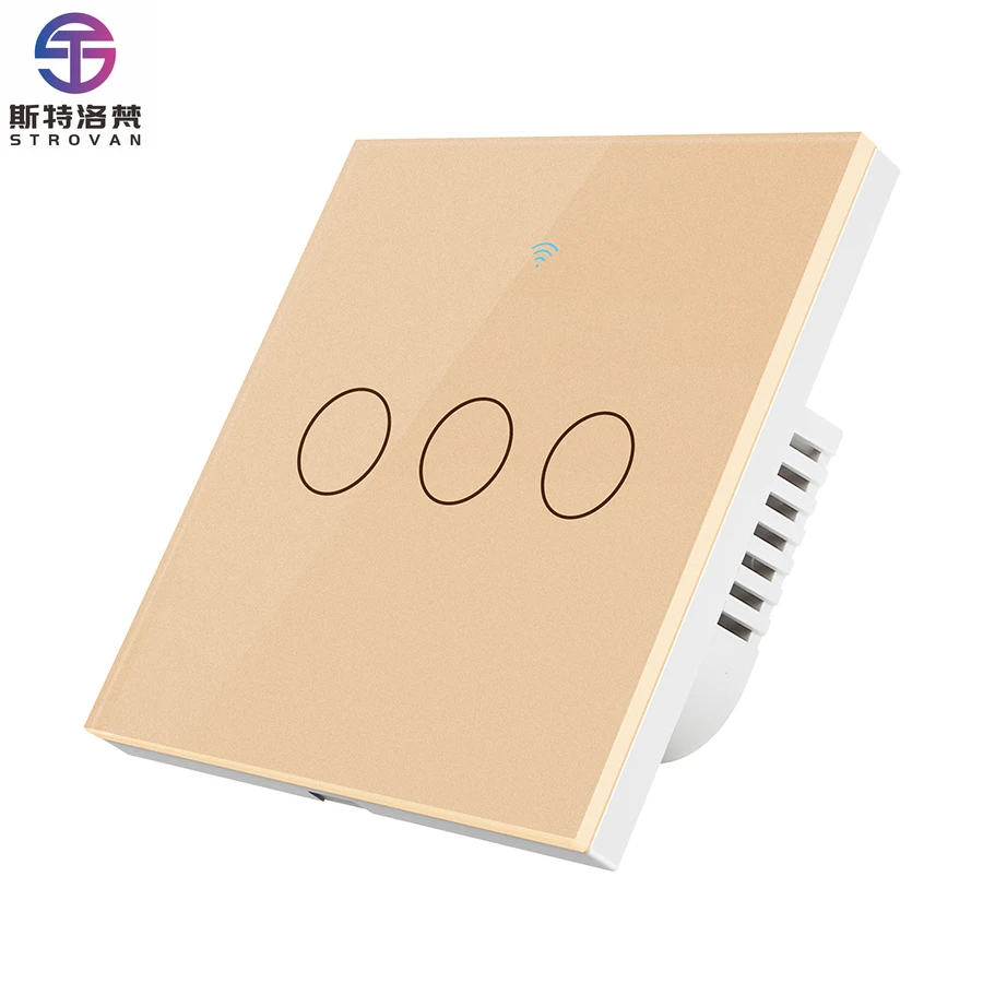 STLF Eu Tuya Wifi مفتاح الإضاءة الذكي شاشة زجاجية لوحة اللمس Alexa التحكم الصوتي عن بعد مفاتيح الجدار اللاسلكية #1