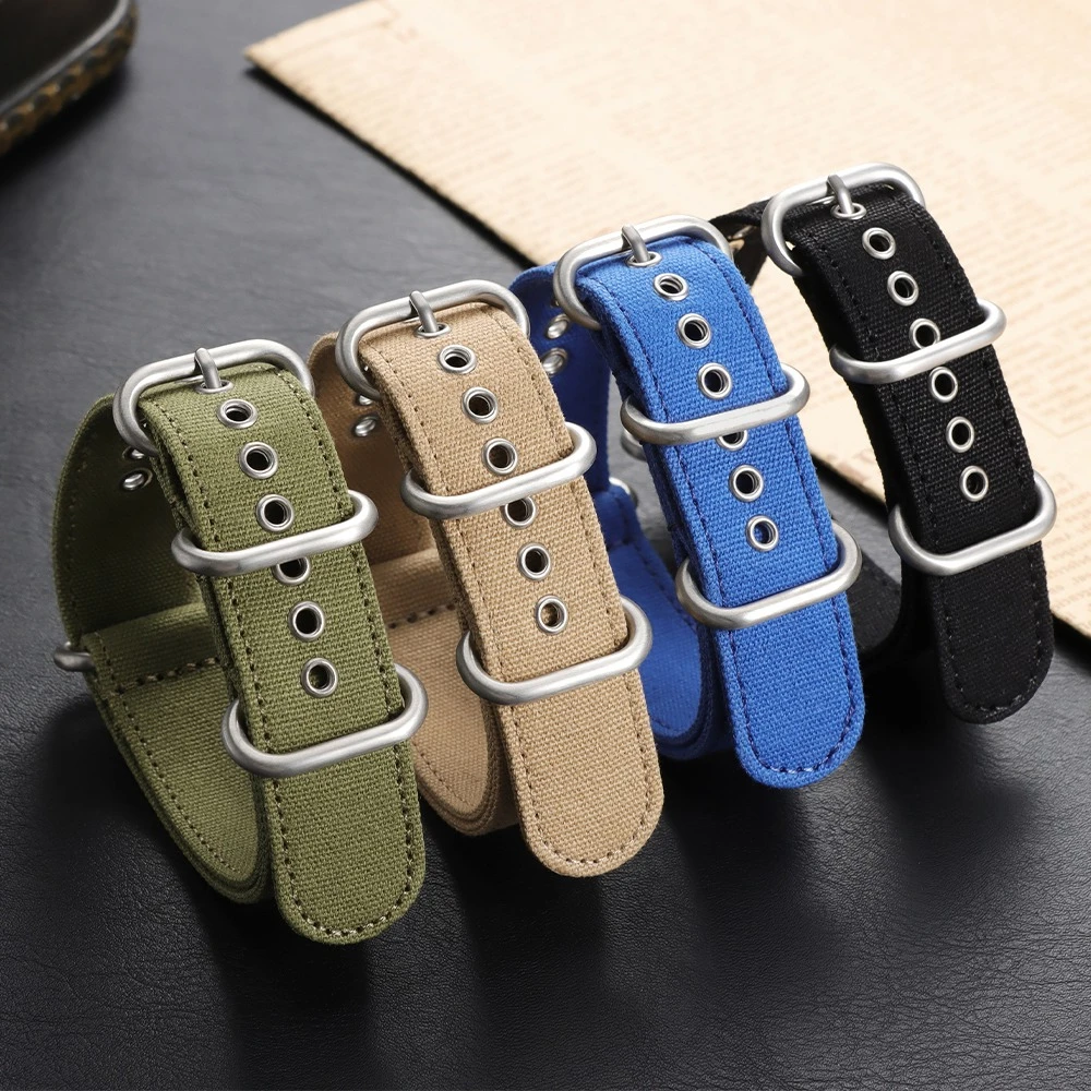 18mm 20mm 22mm 24mm Canvas Nyl - Canvas Strap Watch ulasan dan harga