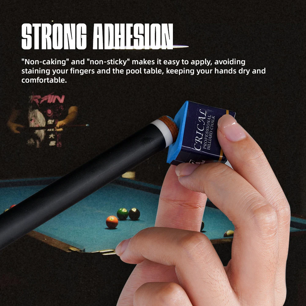 الطباشير البلياردو الكريكالي مع 9 قطع S/M/H أزرق/أخضر/وردي لحمام السباحة والكرام والسنوكر وإكسسوارات البلياردو #4