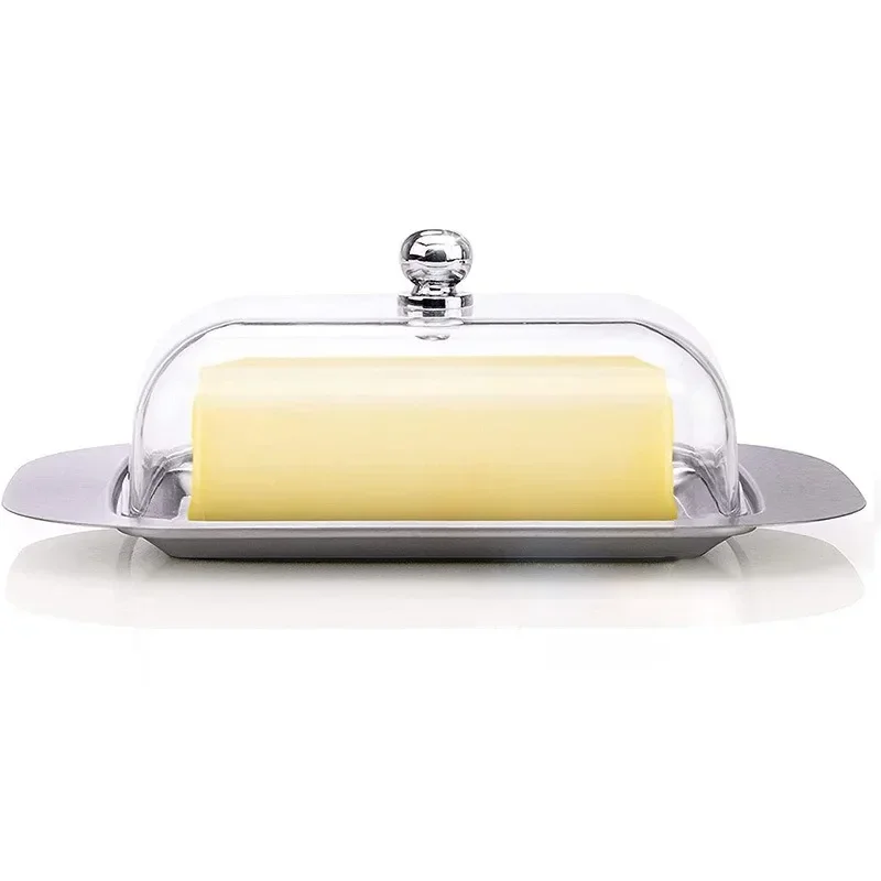 Butter Storage Box Cake Bread Fruit Container Steak Salad Biscuit Serving Tray Restaurant Hotel KitchenStainless Steel