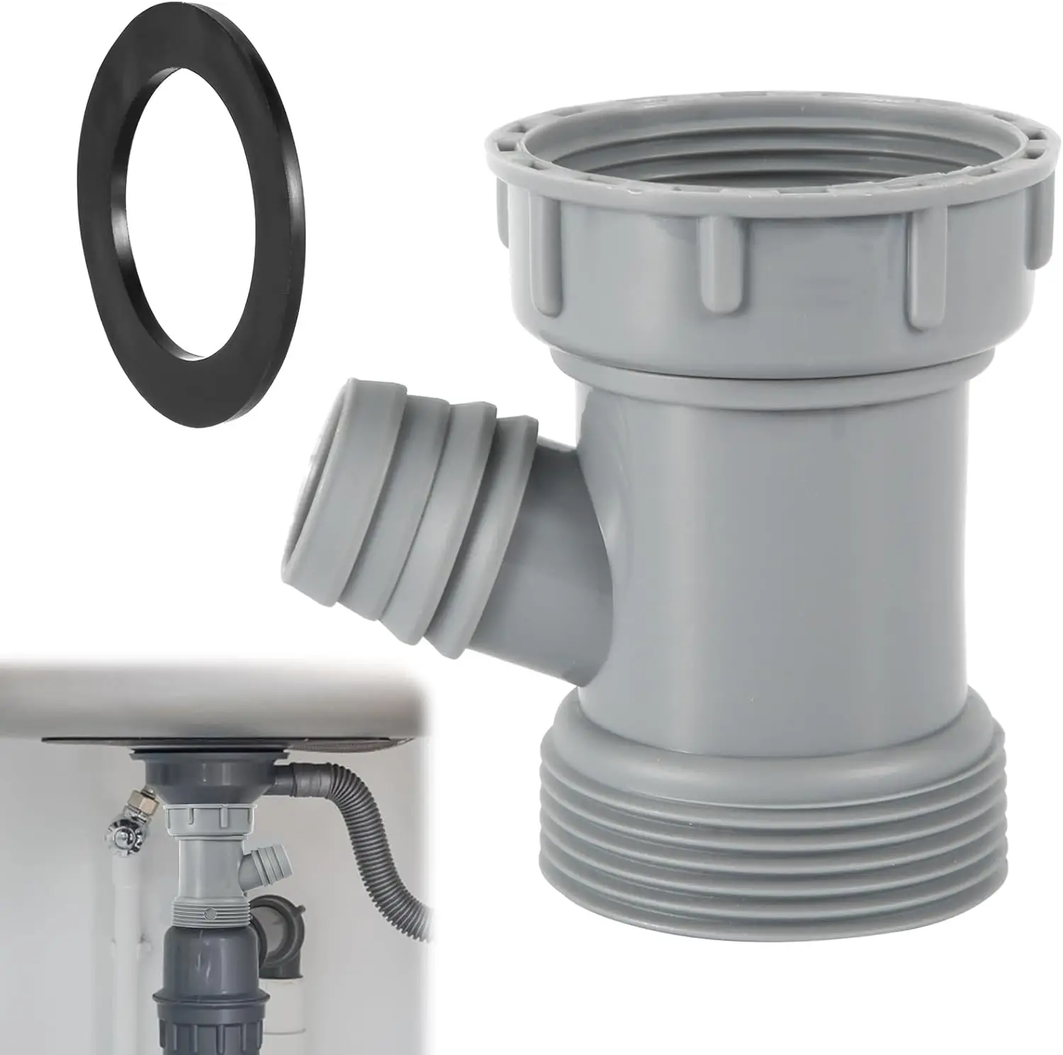 

Y-образный адаптер для сливной трубы для кухонной раковины с разъемом с внутренней и наружной резьбой, фитинг, аксессуар для канализационной ветки раковины