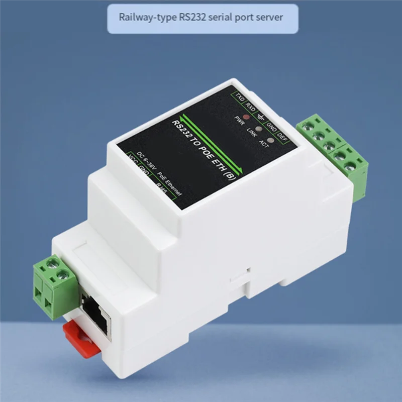 【الصقرة الأخيرة!】الخادم التسلسلي الصناعي RS485 إلى RJ45 Ethernet TCP/IP محول السكك الحديدية دعم التثبيت مع وظيفة POE