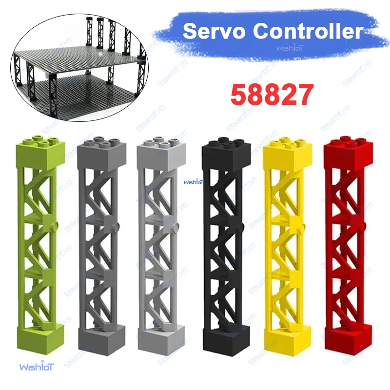 

10pcs Moc Building Blocks 58827 Telegraph Pole Iron Frame Support 2x2x10 Girder DIY Bricks Compatible with Architecture Toys