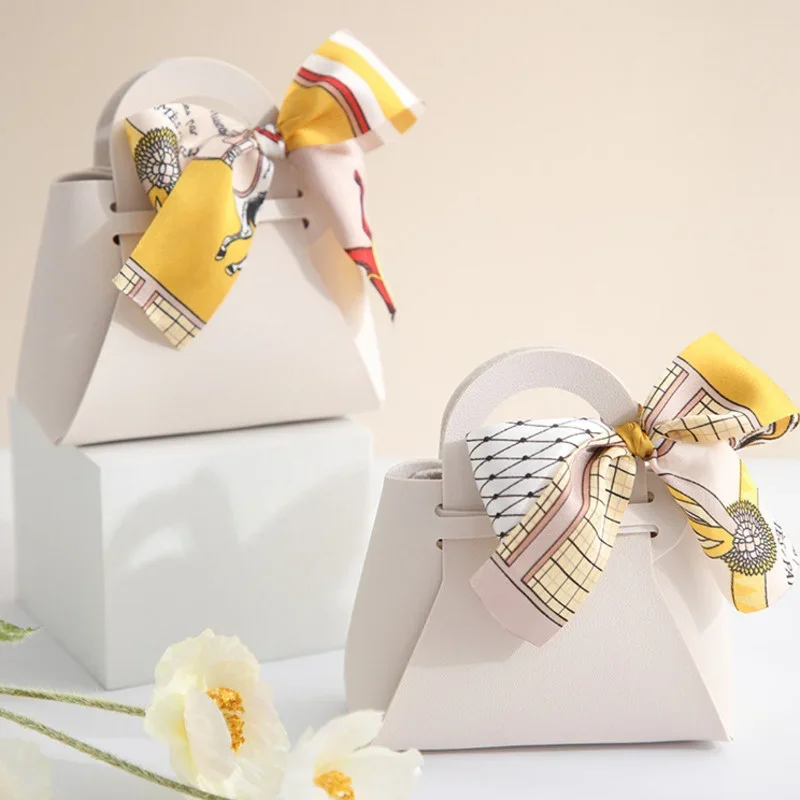 Favor bolsa de couro distribuições caixa de doces de casamento cachecol festa de aniversário chá de bebê ramadan eid mubarak saco de presente de natal