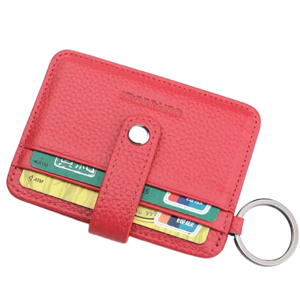 Practical Waterproof Credit Card Bag Portable Hasp Closure Mini Coin Pocket Multifunction Solid Color Men's Wallet Business