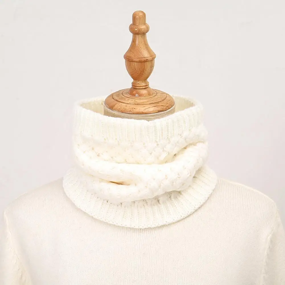 

Winter Neckerchief Soft Windproof Fabric Velvet Lining Thickened Knitting Scarf Cold Weather Neck Winter Warm Scarf 2025 New Hot