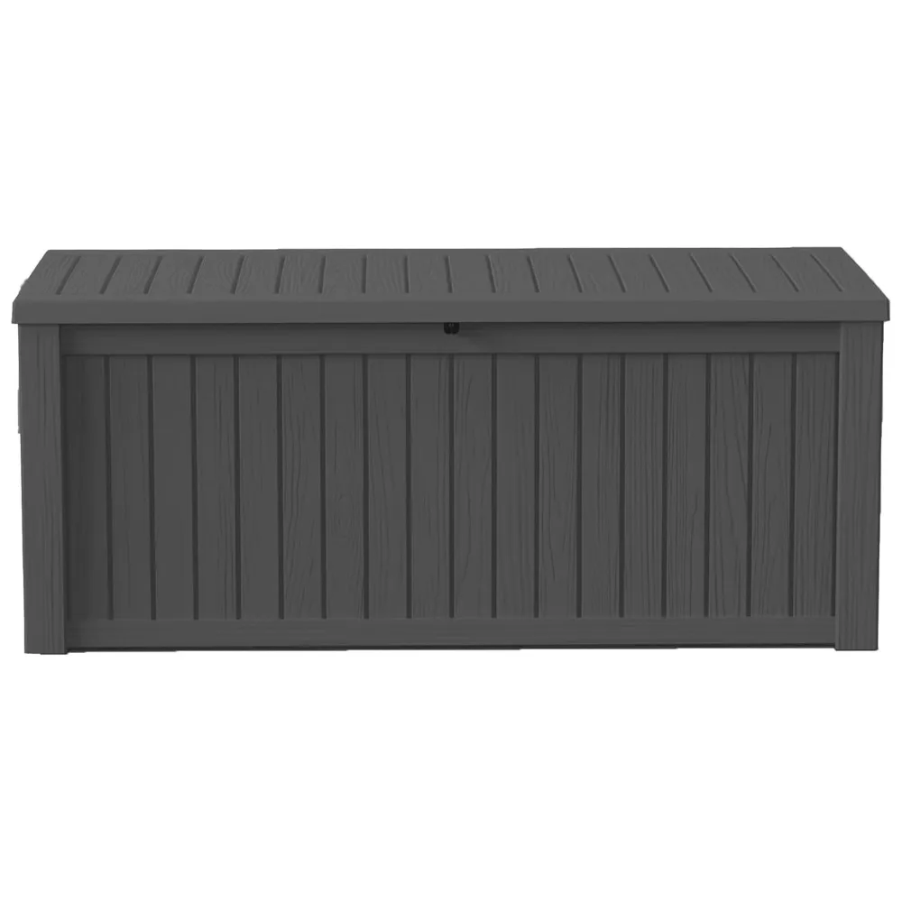 

150Gal Outdoor Deck Box Waterproof, Lager Patio Storage Box Indoor and Outdoor Use, Lockable Resin Storage Bin