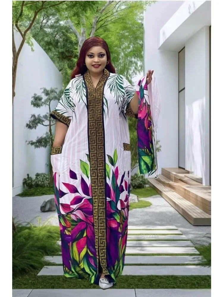 

2026 African Dresses for Women Traditional Africa Clothing Dashiki Ankara Outfits Gown Abayas Robe Muslim Kaftan Maxi Long Dress