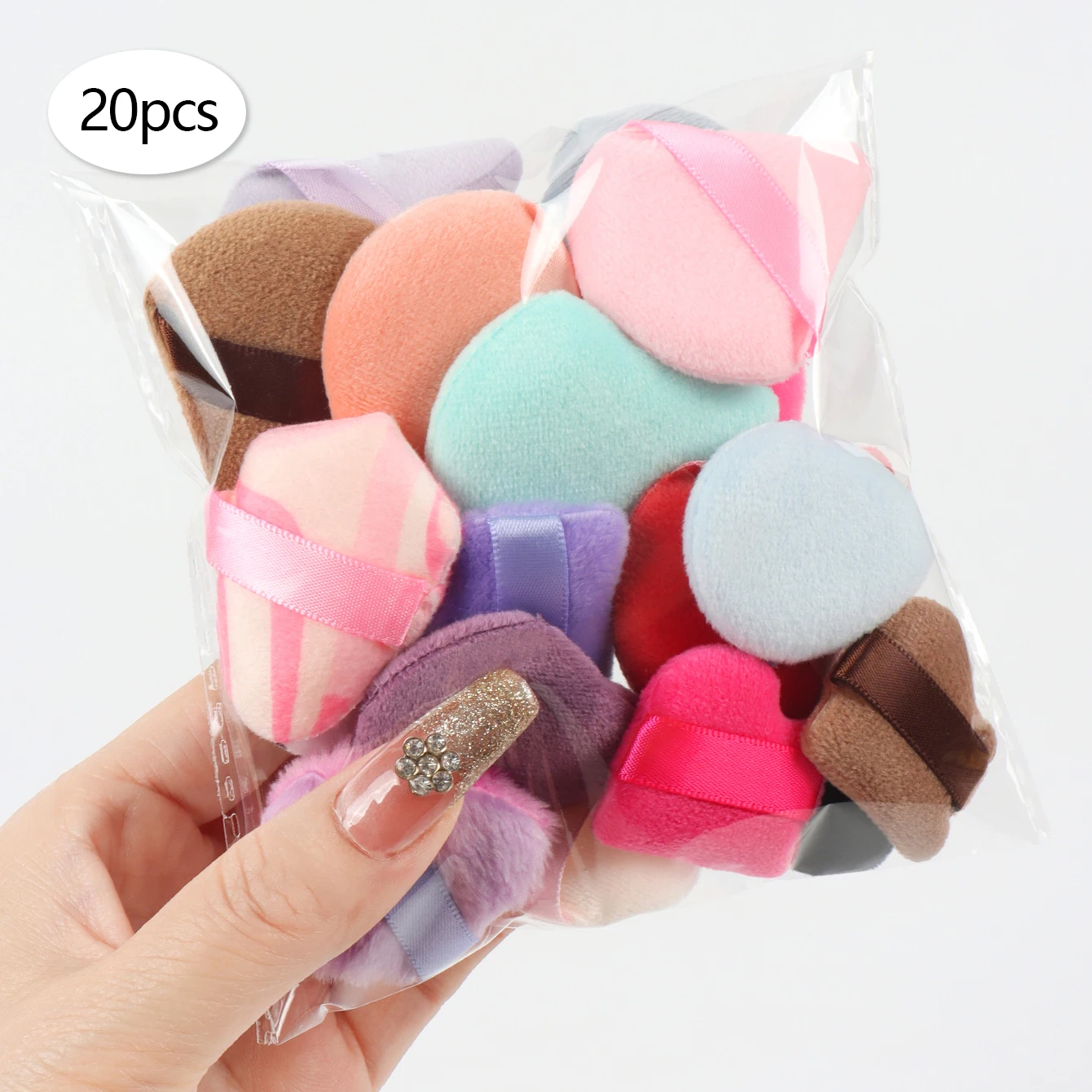 Willekeurige mini katoenen bladerdeeg 10/20/40/60/80/100 stuks, gemaakt van superzacht fluweel, geschikt voor alle huidtypes