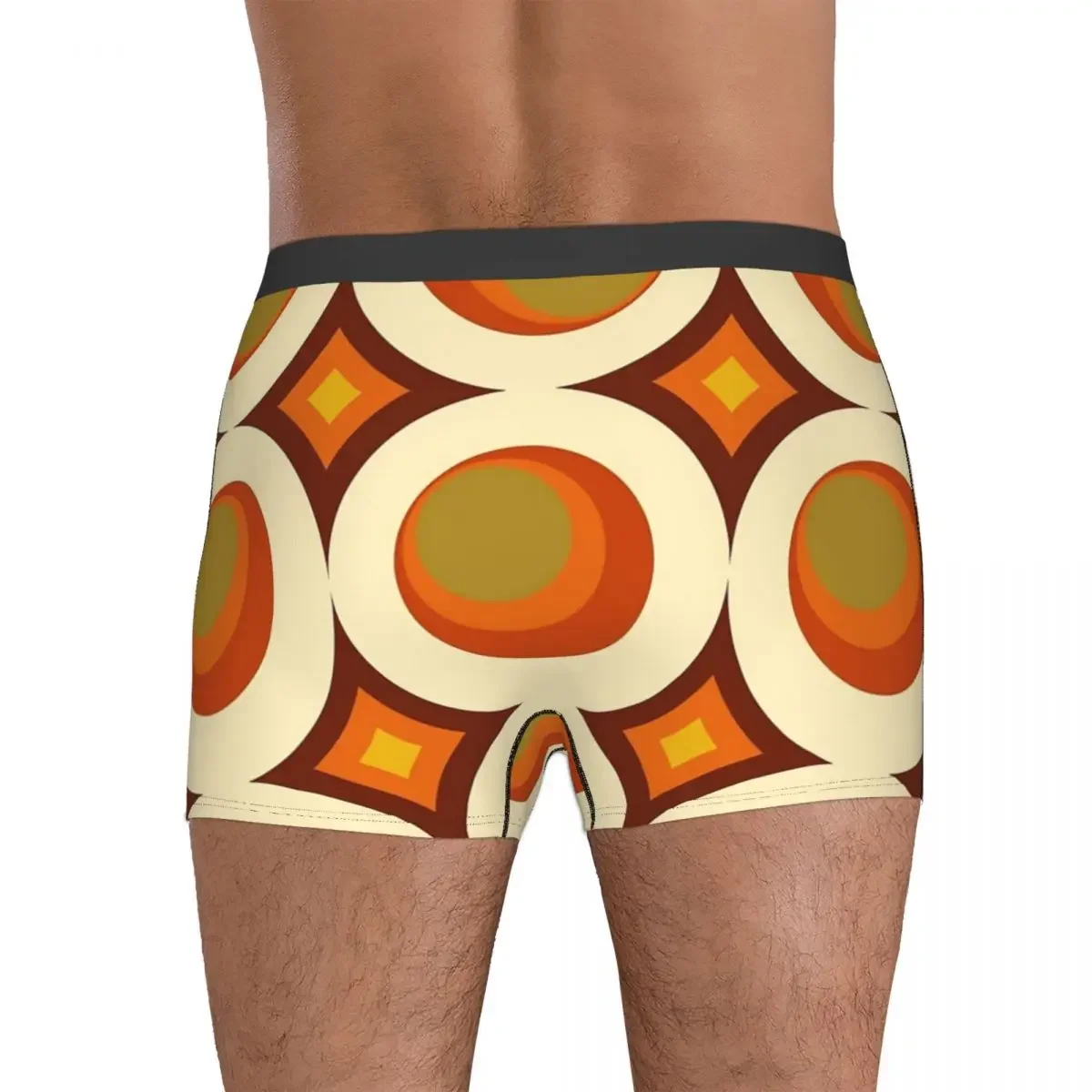 Boxer Moderne des Années 70 pour Homme, Sous-vêtement Confortable, Culotte du Milieu du Siècle, Cadeaux pour Petit Ami