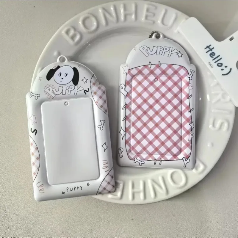 Cute Cartoon Puppy Card Holder Photo Card Protector Pendant Keychain Card Case Card Clip - view 2