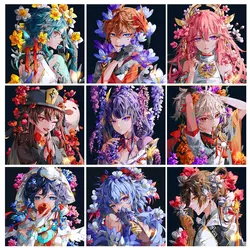 Genshin Impact Diamond Painting Anime New Collection 2022 Full Diamond Mosaic Home Decor 5d Cross Stitch Kit Art Embroidery