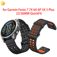 22 26MM Silicone WatchBand Strap For Garmin Fenix 7 7X 6X 6 Pro 5 5X Plus Epix Gen2 Enduro 2 WristStrap QuickFit Release Bracele