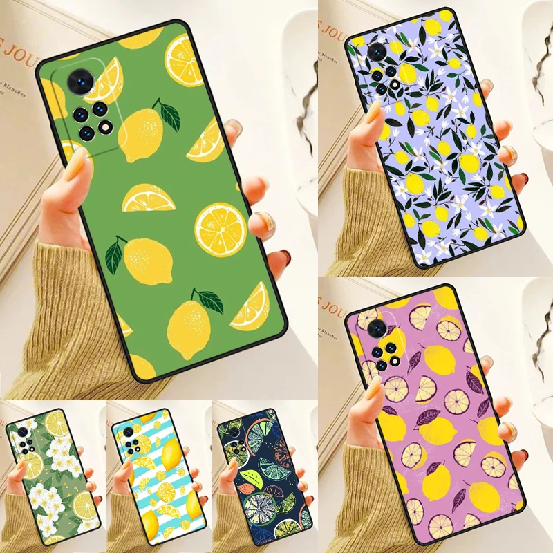 Lemon Fruit Case For Samsung Galaxy S24 Plus S23 S20 S21FE Lite S22 Ultra Note 20 S8 S9 S10 Phone Coque