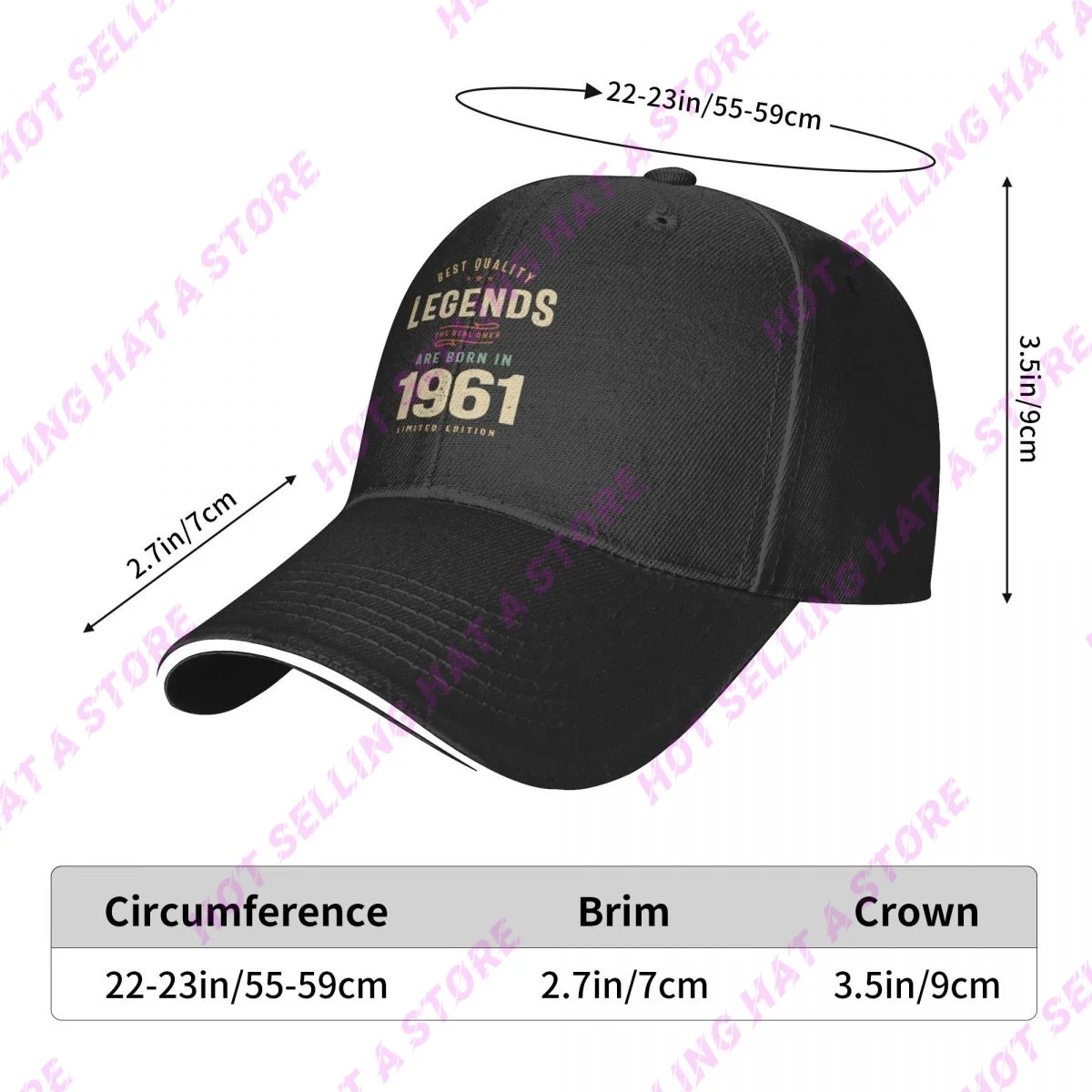 Summer Men Cap 1961 Multiple Colour Baseball Cap Adjustable Unisex Hats Adult Children Hat Shade Sport Baseball Hats Hip Hop Hat