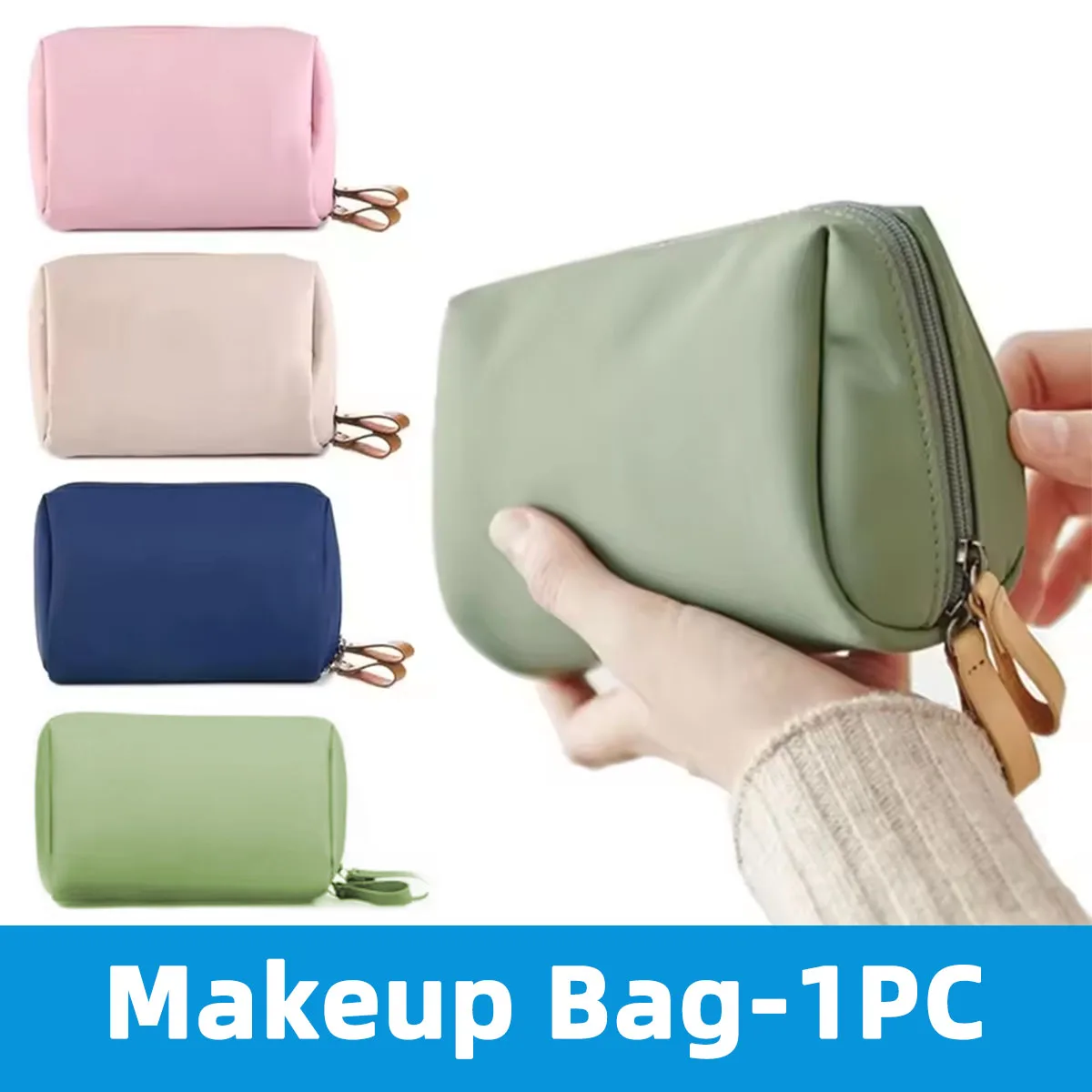 Makeup Bag With Large Capacity Zipper Lightweight Travel And Grooming Storage Bag Durable Fashionable Multifunctional Storage