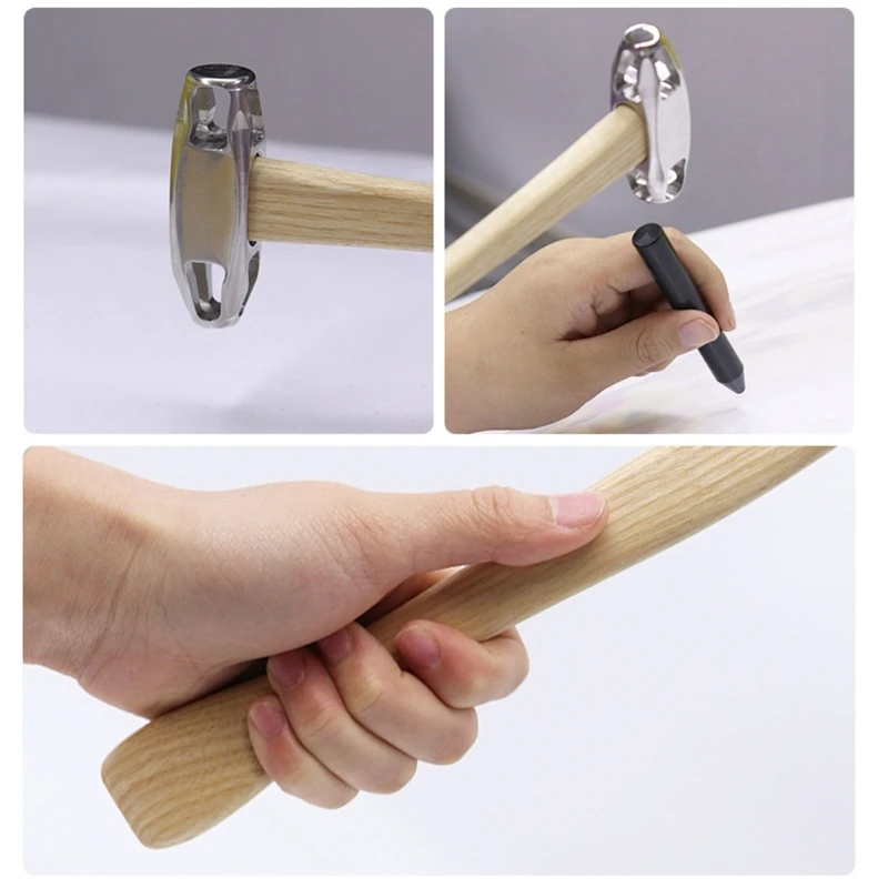 

A2BF Sheet Metal Repair Tool Car Dent Repair Hammer for Car Dent Repair Stainless Steel Hollowed Out Hammer