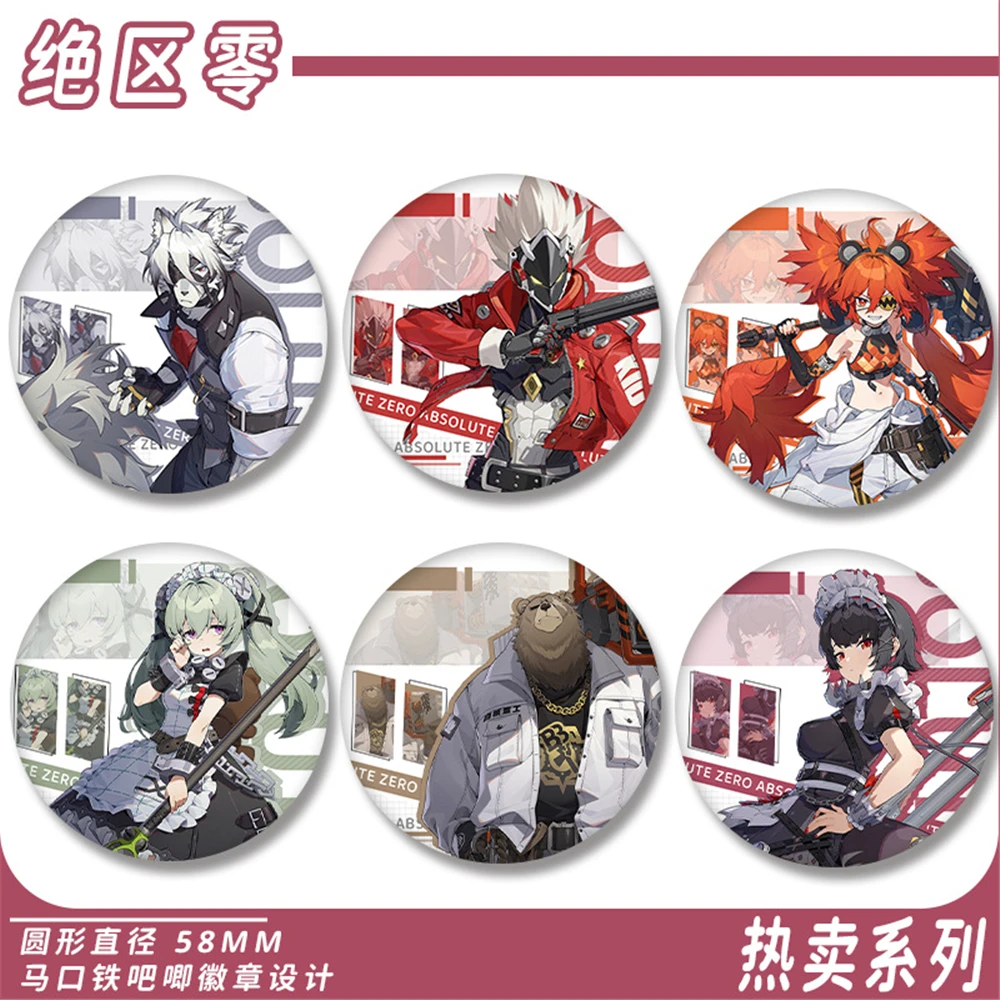 Game Anime Zenless Zone Zero Ellen Joe Anby Demara Nekomiya Mana Zhu Yuan Wise Cosplay Badge Pin SPTE Tinplate Brooch Prop ﻿