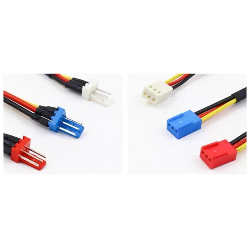 5PCS 3PIN PC Fan Speed Reduce Noise Extension Resistor Cable Wire 3Pin Connector