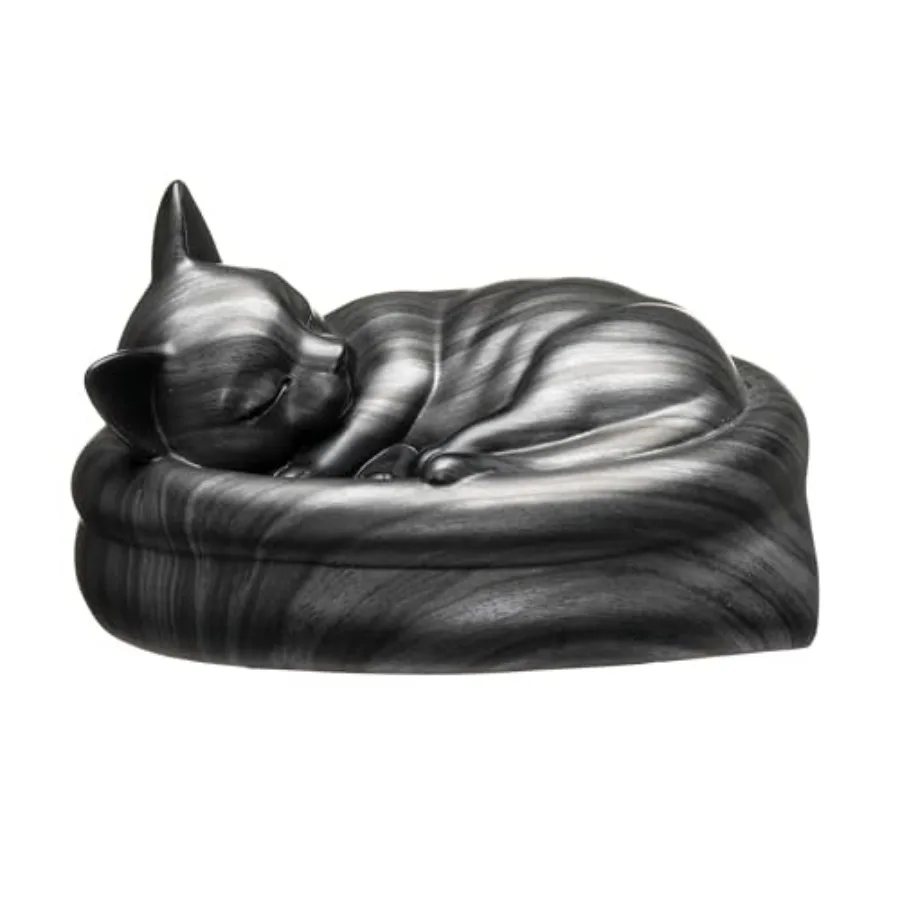 

【Spot goods】Cat Urn Small Pet Urn for Cat Ashes - Stylish Cat Urns for Ashes Premium Quality Pet Urns for Cats Black