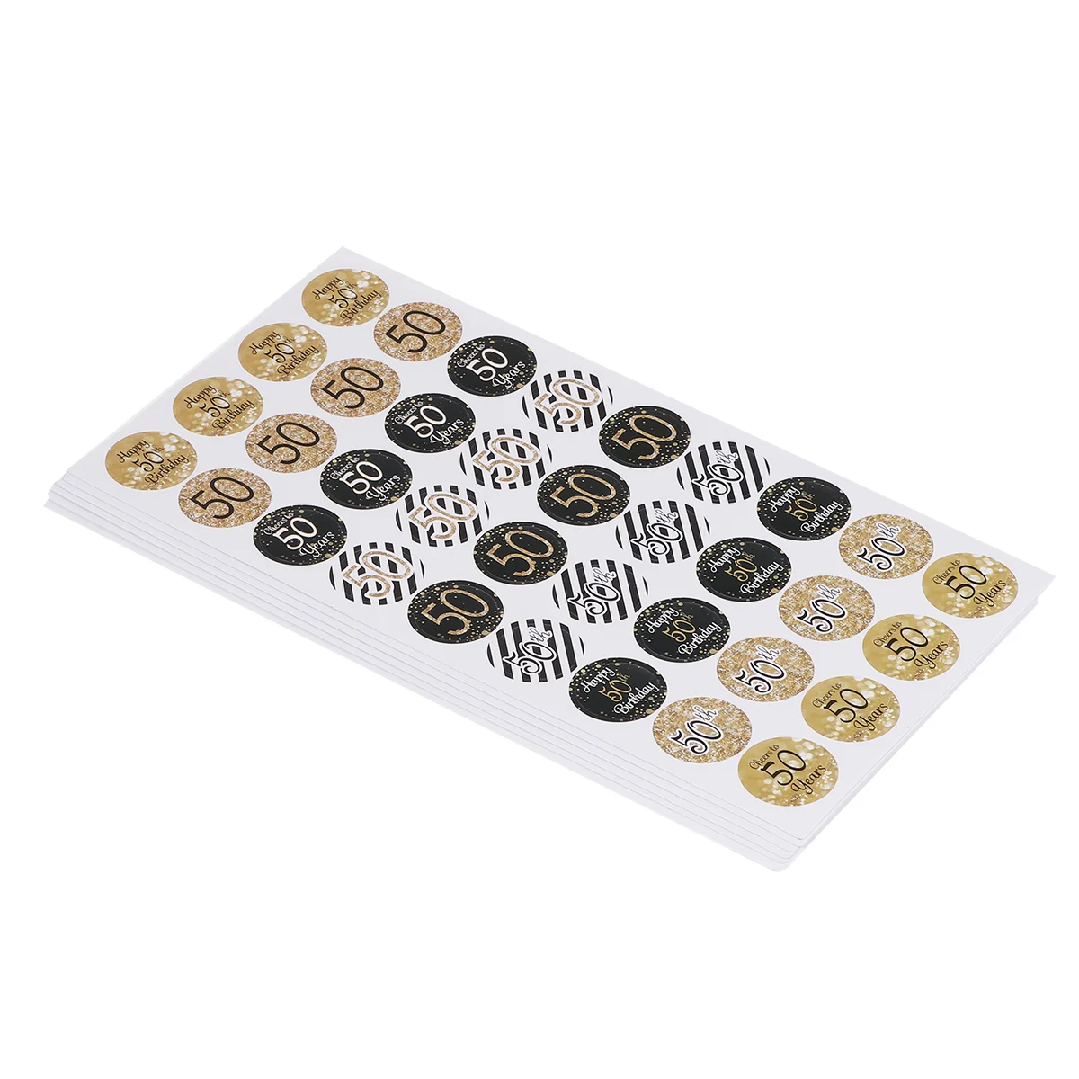 216 Pcs Stickers Labels Birthday Decals Commemorate Bottle Candy for Packaging 50th