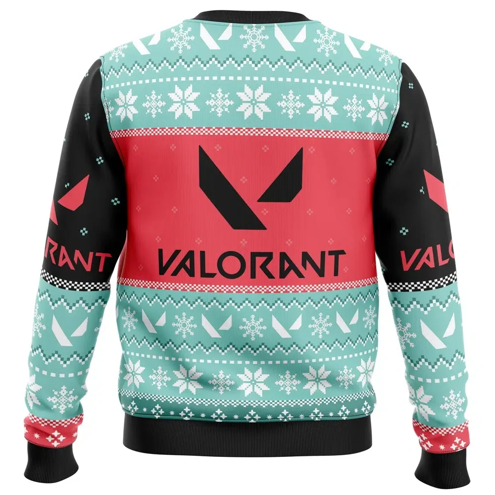 Play As One Valorant Fashion 3D Pint Men's Pullover Crew Neck Sweatshirt Holiday Gift For Family Casual Comfortable Relaxed-Fit