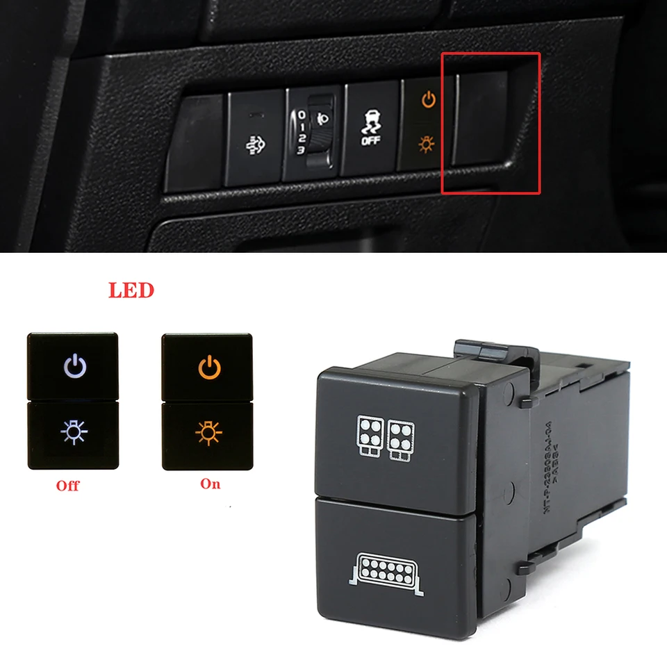 For ISUZU D-MAX 21-23 Car Dual Key Switch LED Power Supply