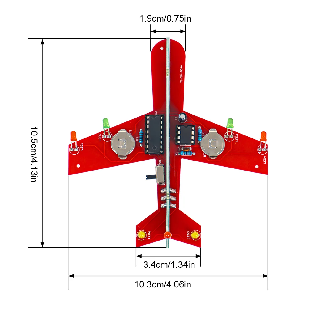 Kit de bricolage électronique pour petit avion, lampe à flux CD4017, pratique du soudage, assemblage scientifique, LED clignotante PCB