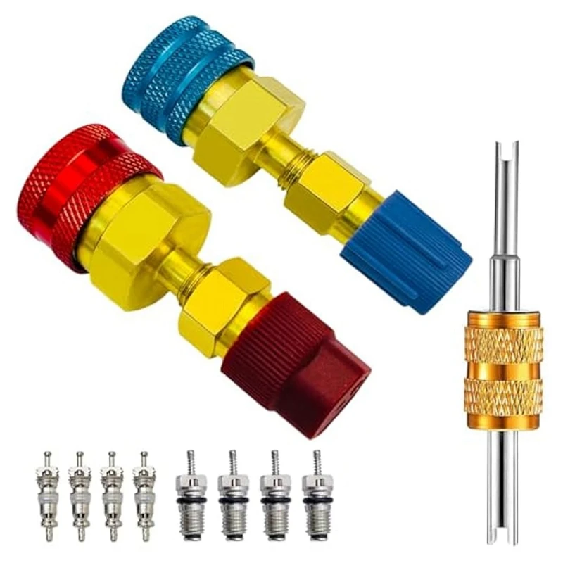 R1234YF Quick Coupler Kit,R1234yf To R134a Adapter,High Low Side Connector Conversion Kit,Refrigerant Air Conditioning