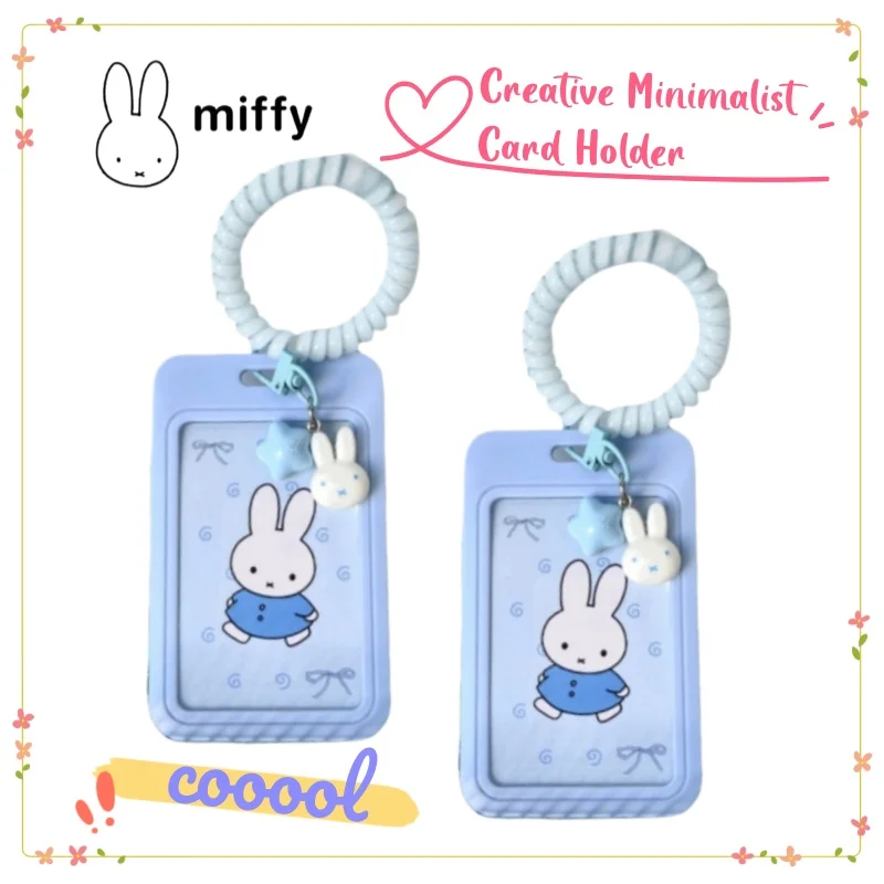 

Новый портативный чехол-брелок Miffy с милым мультяшным дизайном для карт: стильный защитный чехол для студенческих карт питания, кампусных карт и удостоверений