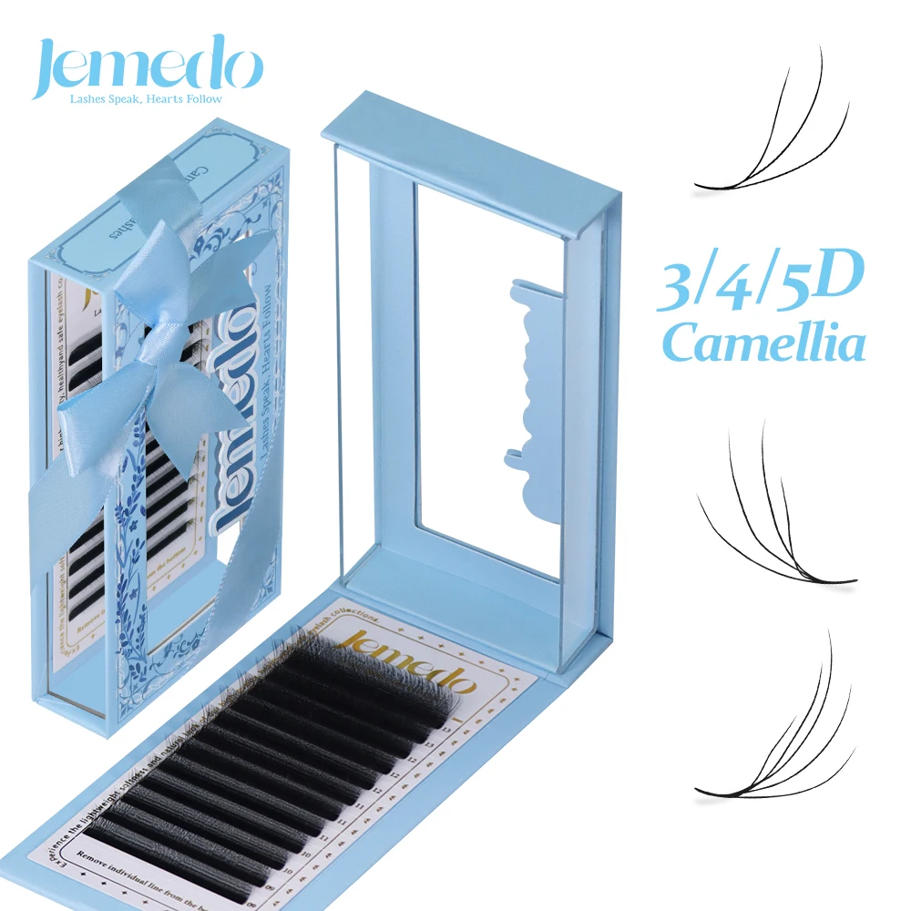 

JEMEDO Cemellia Eyelash Extension 3D/4D/5D W Shape Cemellia False Lashes C/D/M Curl Premade Lash Extensions For Beauty Makeup