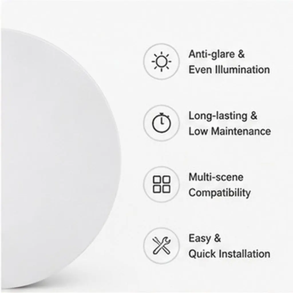 2Pcs 16.93 Inch Acrylic Ceiling Light Diffuser Shade Round LED Lamp Diffuser Panel Light Diffusing Sheet for Comfortable Office
