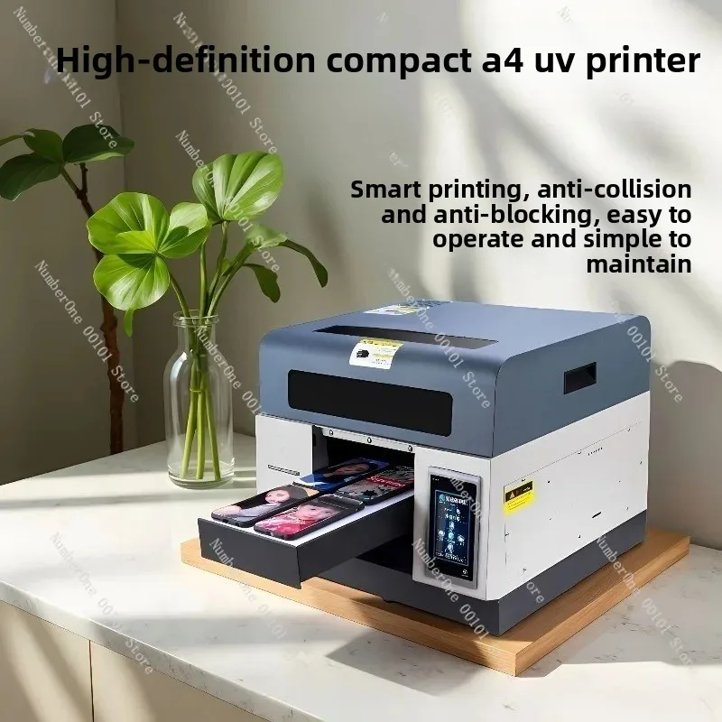 Compact Flatbed Printer for Phone Case Custom Photo Printing 3D Embossed Acrylic T Shirt Inkjet Color Printing Machine Small UV
